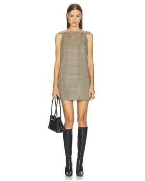 Sans Faff Check Gigi Mini Dress - Natural