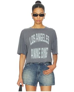 Anine Bing Johnny Cropped Tee - Blue