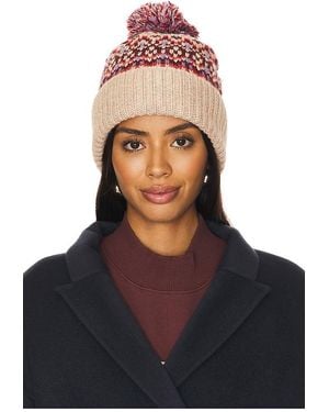 Free People Beanie Mit Pompon First Frost Fairisle - Blau