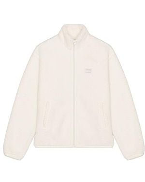 Tommy Hilfiger Badge Full Zip Teddy Sweatshirt - White