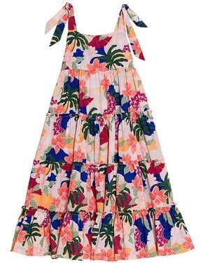 Agua Bendita Vestido Sampha Thamar En Color Coral Talla (También En 4, 6) - Blanco