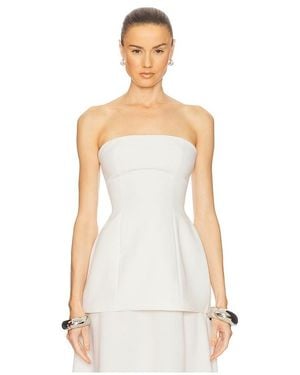 Helsa The Heavy Crepe Tunic Top - White