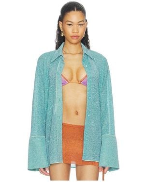 Oséree Lumiere Sleeves Shirt - Blue
