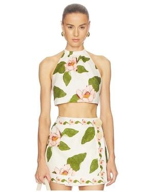 Cara Cara Dahlia Top En Color Crema Talla (También En S) - Metálico