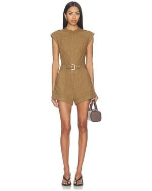 Jonathan Simkhai Tinka Belted Romper - Natural