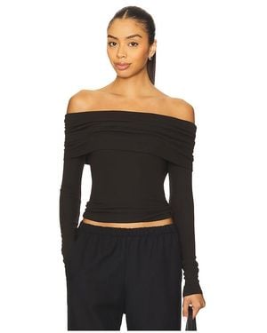 Enza Costa Off Shoulder Top - Black