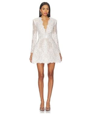 Bronx and Banco Isabella Long Sleeve Mini Dress - White
