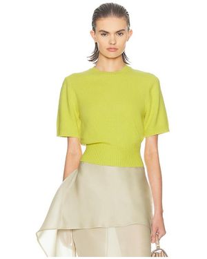 Helsa Jesebelle Knit Top En Color Verde Talla (También En Xs) - Amarillo