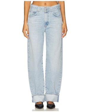 Agolde Cuffed Taper Jeans - Blue