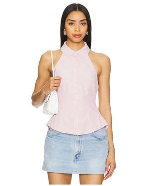 MORE TO COME Lisseth Open Back Top - White