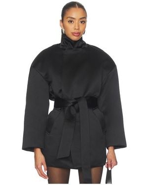 Atlein Mini Belted Coat - ブラック