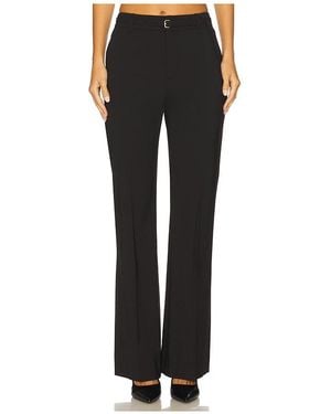 Vince High Waist Slim Flare Belted Pant - Black