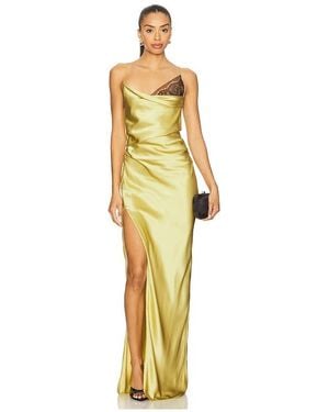 The Sei Lace Inset Cowl Gown - Metallic