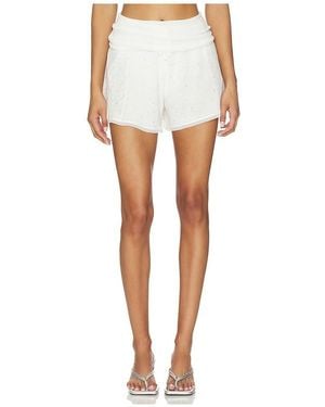 Area Girly Rib Knit Short En Color Blanco Talla (También En Xs, S)