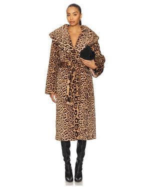 Simon Miller Jones Faux Fur Wrap Coat - Natural