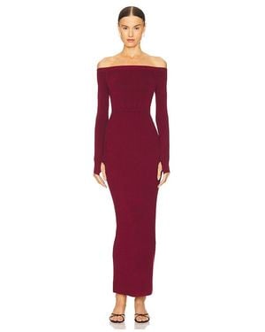 Michael Costello X Revolve Off Shoulder Bodycon Maxi Dress - Red