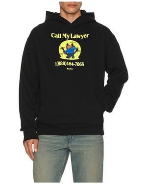 Market Smiley Call My Lawyer Bear Hoodie - Black