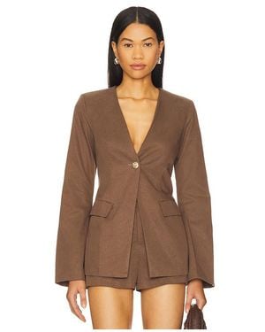 SNDY'S Emilie Fitted Blazer - Brown