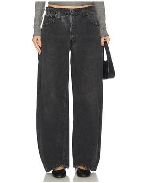 aligrace Vintage Barrel Jeans - Black