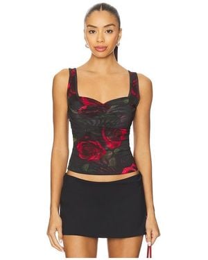 GOOD AMERICAN Mesh Bustier - Black