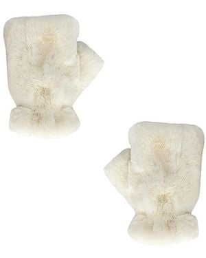 Apparis Ariel Faux Fur Gloves - White