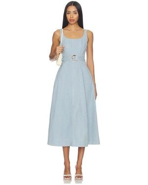 Karina Grimaldi Lilliana Denim Maxi Dress - Blue