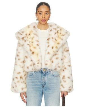 MORE TO COME Rockie Faux Fur Jacket - Blue