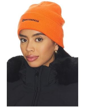 White/space Cashmere Knit Beanie - Black