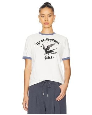 Être Cécile St Honore Girls Ringer Tshirt - White