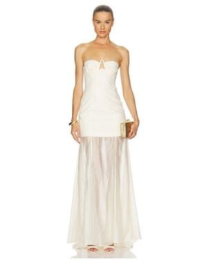 Camila Coelho Vestido Largo Liora En Color Crema Talla (También En Xs, Xxs, S, M, Xl) - Blanco