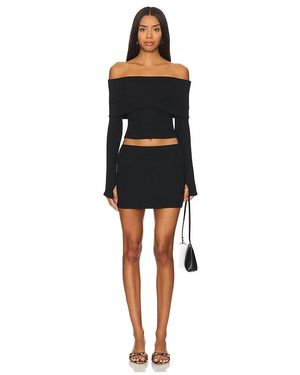 superdown Marks Skirt Set - Black
