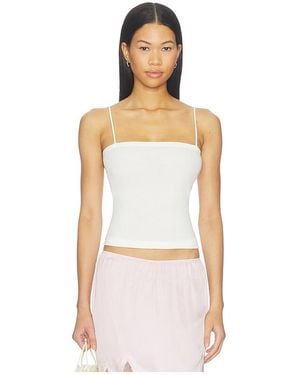 St. Agni Organic Cotton Square Neck Cami - White