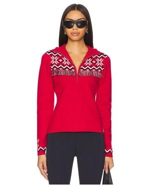 The Upside Pullover Mit Kurzem Reissverschluss Keystone Blanche - Rot