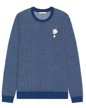 Marine Layer Birdseye Crewneck Sweater - Blue