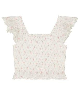 LoveShackFancy Tween Jeanna Top - White