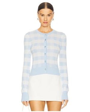 For Love & Lemons Gingham Knit Cardigan - ホワイト
