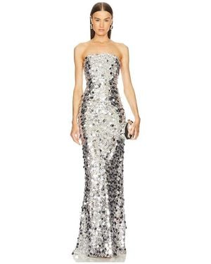 Bronx and Banco Farah Strapless Gown - White