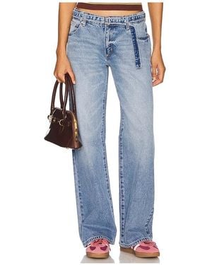 A.Brand 99 Baggy Belt Jeans - Azul