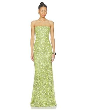 SAU LEE Courtney Beaded Dress - Green