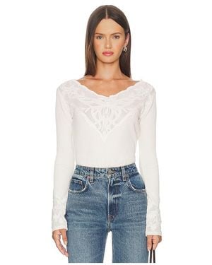 Free People Butterfly Cuff Top - White