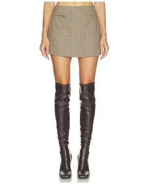 Sans Faff Check Mini Skort - Natural