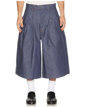 Art Community Diptych Japanese Denim Jort - Blue