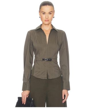 Jonathan Simkhai Loriel Belted Shirt - Brown