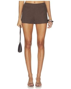 Tularosa Ginelle Linen Shorts - Black