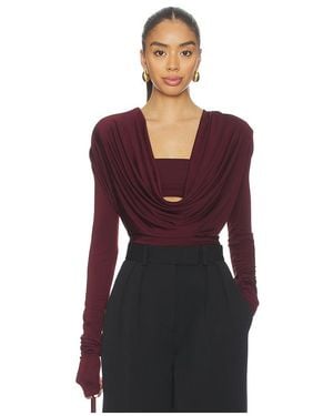 LAPOINTE Cowl Neck Bandeau Top - Purple