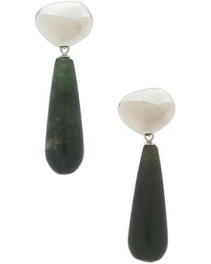 Shashi Sage イヤリング - ホワイト