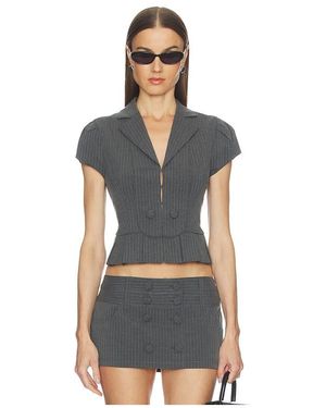 GUIZIO Mollie Cap Sleeve Blazer - Blue