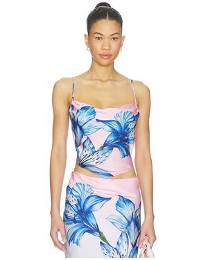 Rococo Sand Cowl Neck Top - Blue