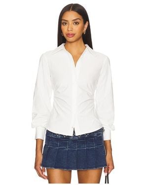 ALL THE WAYS Millie Button Up Top - White