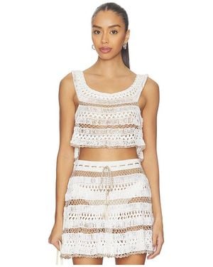 MY BEACHY SIDE Cleo Hand-Crocheted Top - White
